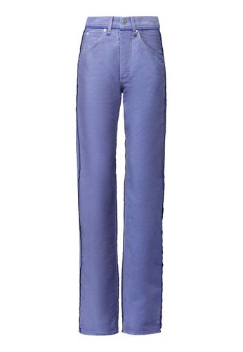 Maison Margiela Jeans dritti con frange - Blu