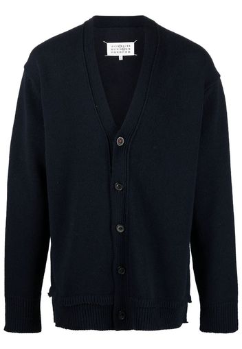 Maison Margiela knitted drop-shoulder cardigan - Blu