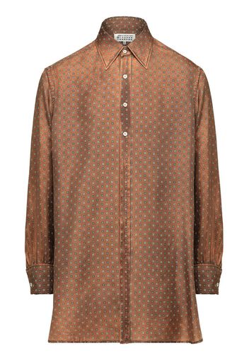 Maison Margiela silk mid-length shirt - Arancione