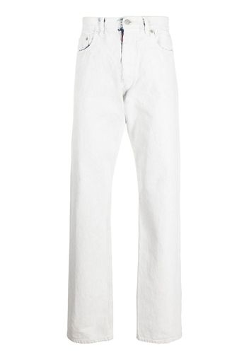 Maison Margiela Jeans dritti con stampa - Bianco