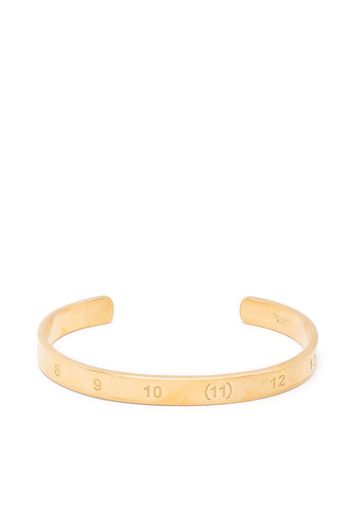 Maison Margiela Bracciale rigido con logo inciso - Oro