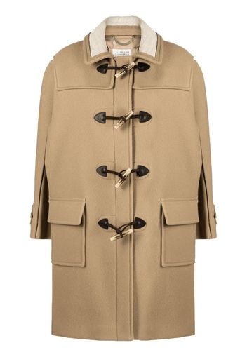 Maison Margiela single-breasted wool duffle coat - Marrone