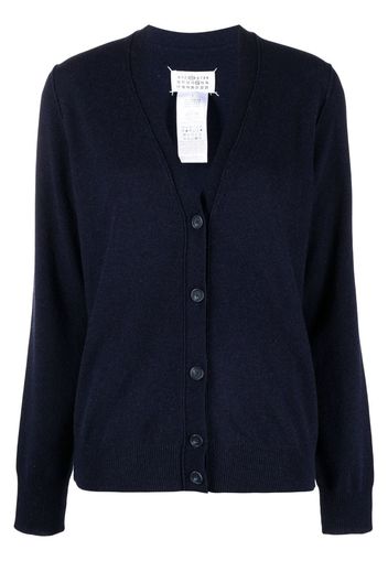 Maison Margiela V-neck cashmere cardigan - Blu