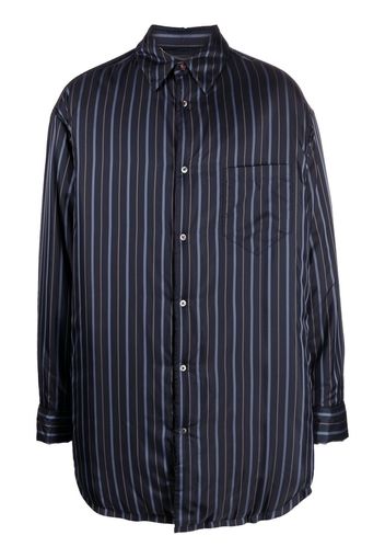 Maison Margiela padded stripe-print coat - Blu