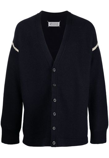 Maison Margiela elbow-patch detail cardigan - Blu