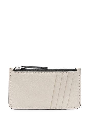 Maison Margiela four-stitch leather zipped wallet - Toni neutri