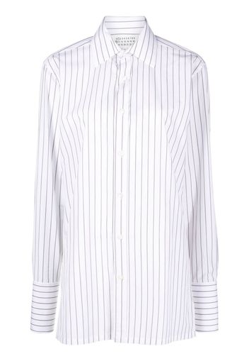 Maison Margiela long-sleeve pinstripe-pattern shirt - Bianco