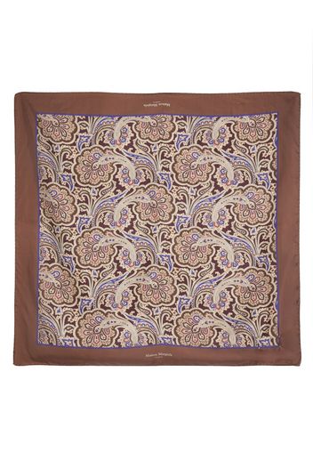 Maison Margiela Foulard con stampa paisley - Marrone