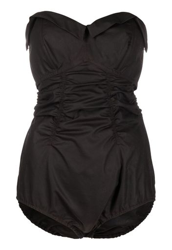 Maison Margiela ruched strapless bodysuit - Nero