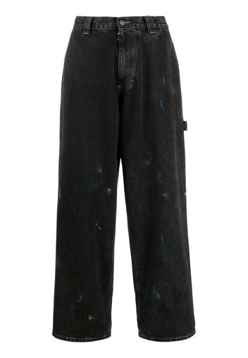 Maison Margiela paint-effect straight-leg jeans - Nero