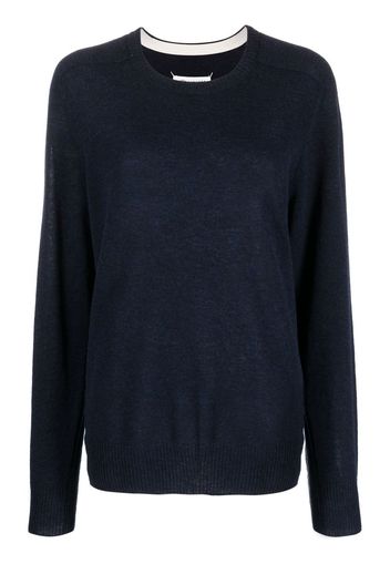 Maison Margiela wool-blend crew-neck jumper - Blu