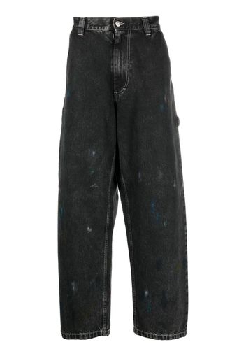 Maison Margiela distressed-finish straight-leg jeans - Nero