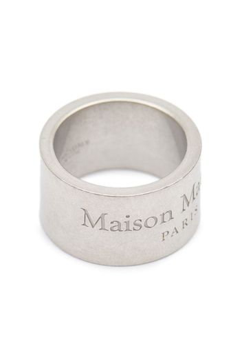 Maison Margiela Anello con logo inciso - Argento