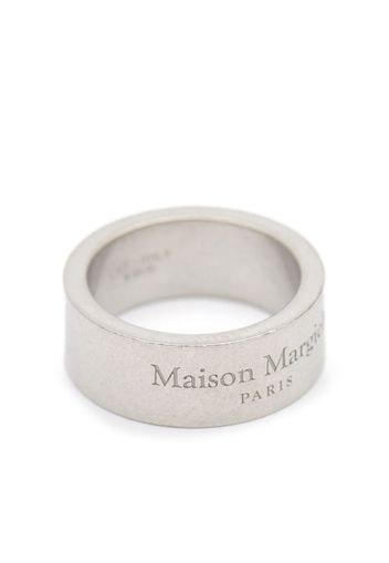 Maison Margiela Anello con logo inciso - Argento