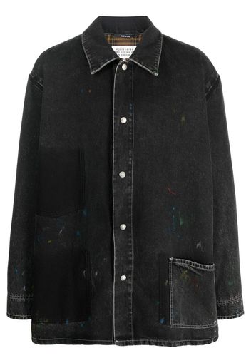 Maison Margiela Cappotto denim monopetto - Nero