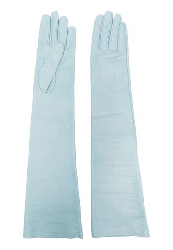 Maison Margiela full-sleeve leather gloves - Blu