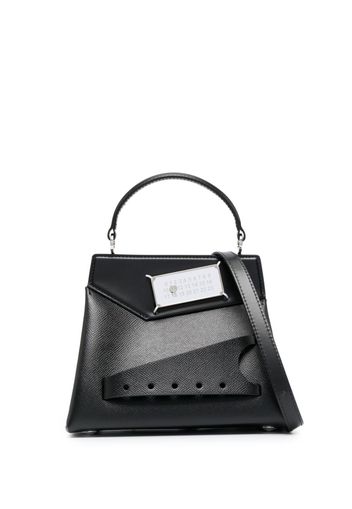 Maison Margiela Snatched asymmetric calf-leather tote bag - Nero