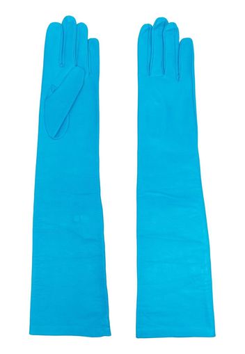 Maison Margiela full-sleeve leather gloves - Blu