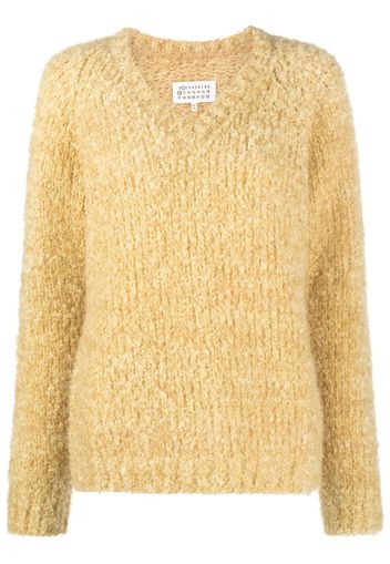 Maison Margiela V-neck knitted jumper - Toni neutri