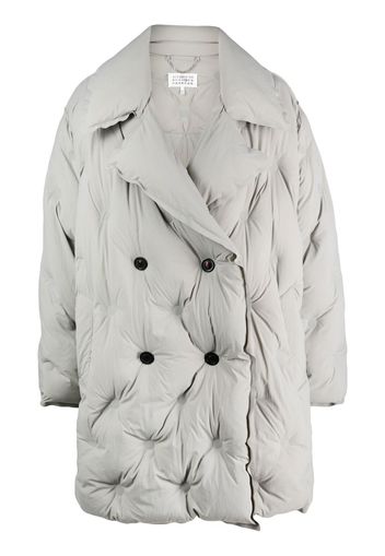 Maison Margiela peak lapel padded coat - Grigio