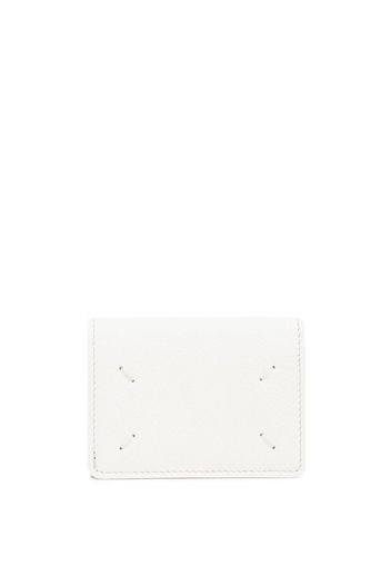 Maison Margiela press-stud leather wallet - Bianco