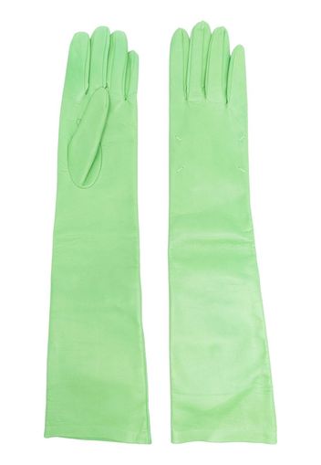 Maison Margiela full-sleeve leather gloves - Verde