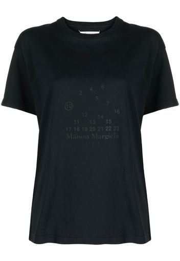 Maison Margiela numbers-print cotton T-shirt - Grigio