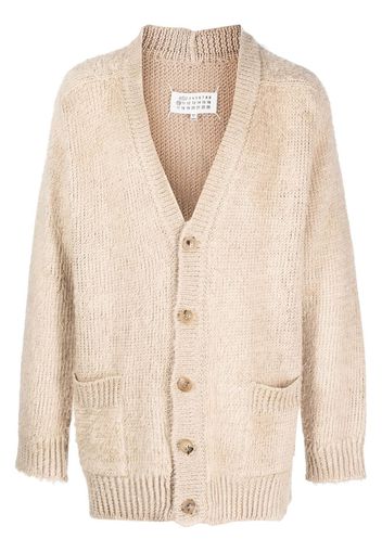 Maison Margiela chunky-knit V-neck cardigan - Toni neutri