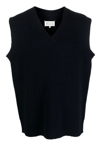 Maison Margiela oversize sleeveless jumper - Blu