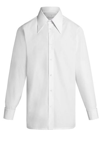 Maison Margiela straight-point collar cotton shirt - Bianco