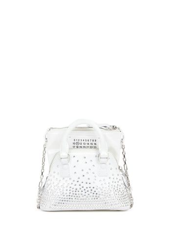 Maison Margiela 5AC Cinema Inferno crystal-embellished shoulder bag - Bianco