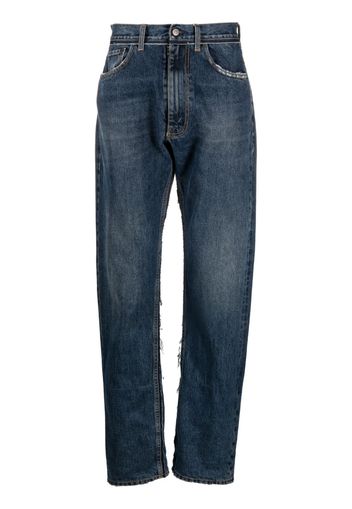 Maison Margiela mid-rise tapered-leg jeans - Blu