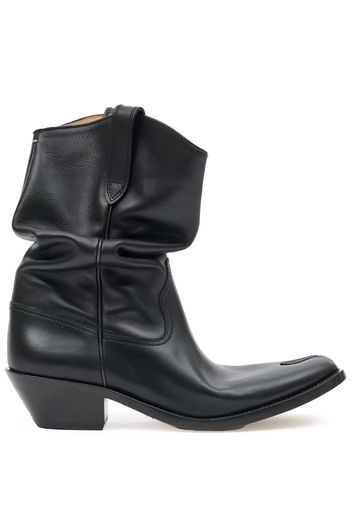 Maison Margiela Tabi-toe leather boots - Nero