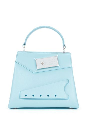 Maison Margiela Snatched leather shoulder bag - Blu