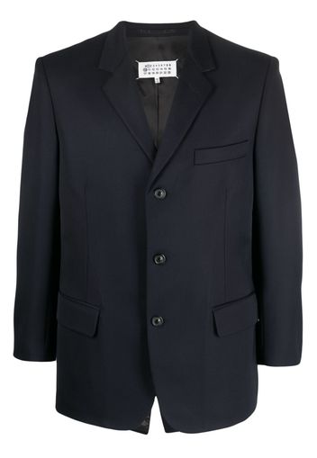 Maison Margiela button-up virgin wool blazer - Blu