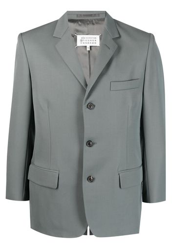 Maison Margiela button-up virgin wool blazer - Grigio