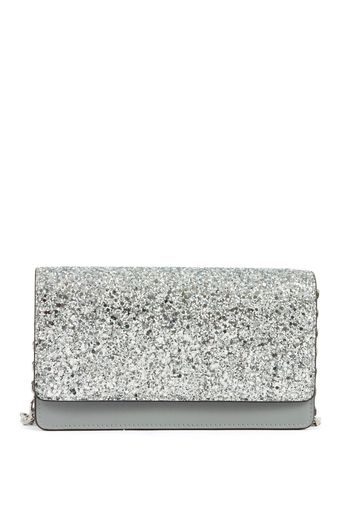 Maison Margiela glitter leather wallet-on-chain - Argento