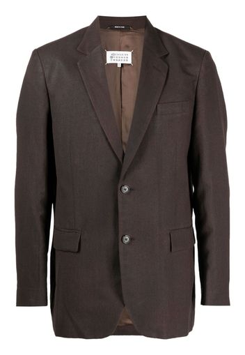 Maison Margiela Blazer monopetto con revers a lancia - Marrone