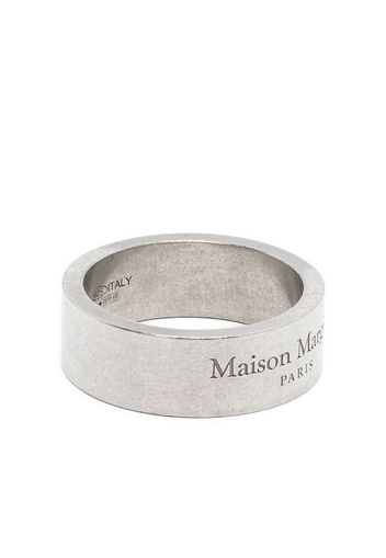 Maison Margiela Anello con logo inciso - Argento