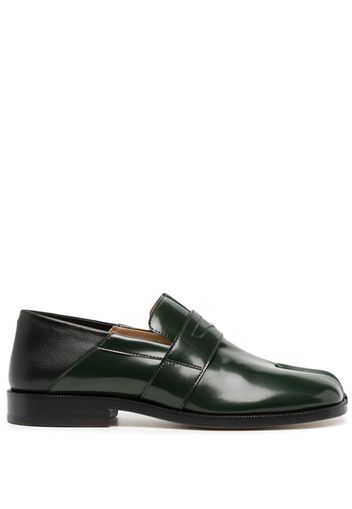 Maison Margiela Tabi penny-slot leather loafers - Verde