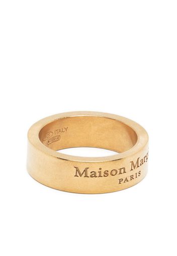 Maison Margiela engraved-logo silver ring - Oro