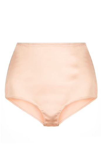 Maison Margiela satin-finish high-waist briefs - Toni neutri