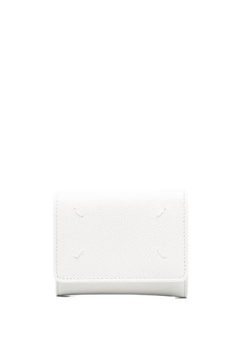 Maison Margiela tri-fold leather wallet - Bianco