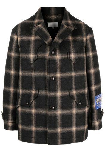 Maison Margiela Pendleton check-print wool coat - Marrone