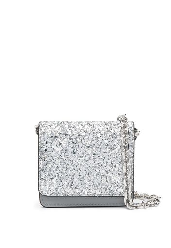 Maison Margiela glitter chain-link leather wallet - Grigio