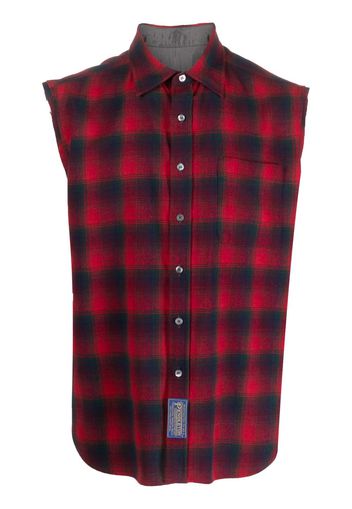 Maison Margiela Pendleton plaid check-print sleeveless shirt - Rosso