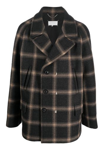 Maison Margiela check-pattern wool coat - Nero