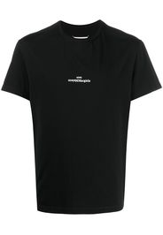 embroidered upside-down logo T-shirt