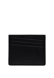 black four stitch leather cardholder