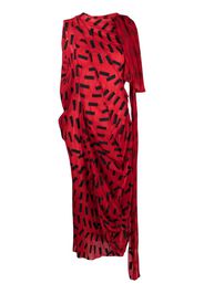 Maison Margiela Tape gathered dress - Rosso